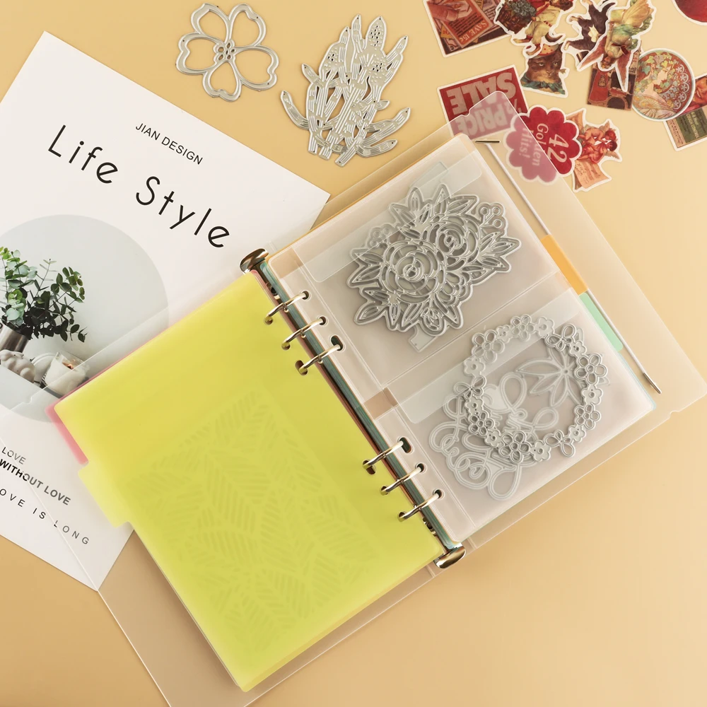 Die Storage Book Binder Die and Stamp Storage Folder Page Protectors Pockets for DIY Stamp Diecut Storage Sorting Out Collection