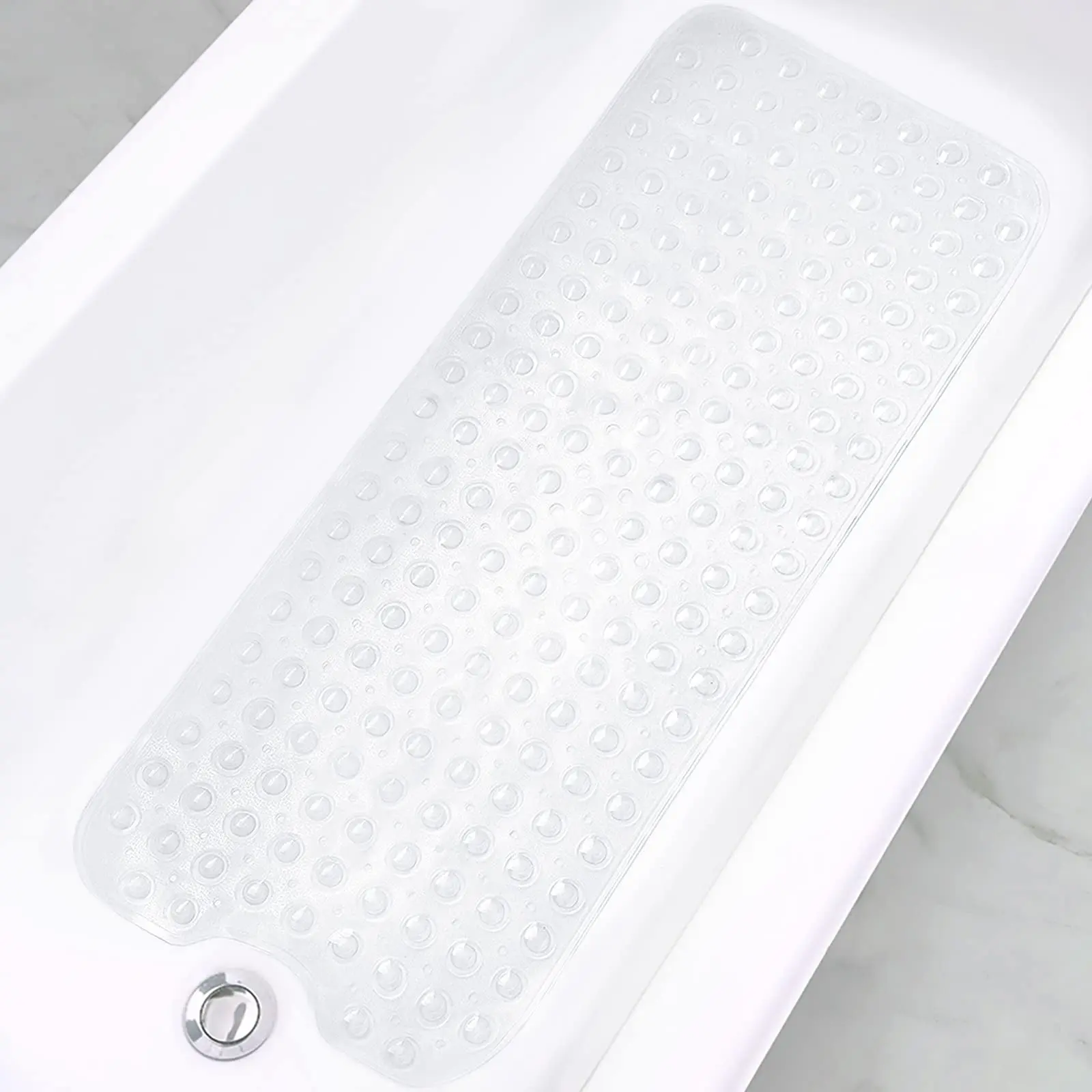 Badewannenmatten für Dusche und Wanne, Extra Lange Rutschfeste 40 X 16 Zoll Badematte mit Abflusslöchern und Saugnäpfen, Badematte für Badezimmer – Detail 5