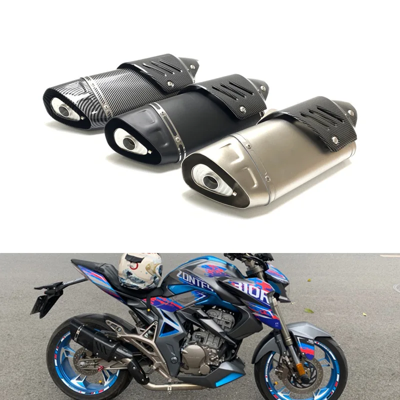 

for Honda Kawasaki Ninja 400 R3 R6 CBR600RR CBR1000RRNC750X 51mm Motorcycle Exhaust Pipe Slip On Muffler Escape Moto