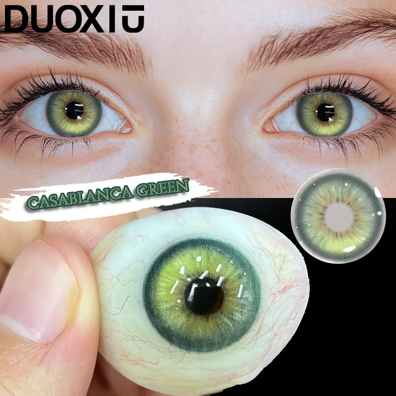 DUOXIU 1 par de lentes de contacto de Color para ojos cosméticos lentes de contacto de Iris lentes de contacto suaves naturales de alta calidad envío rápido