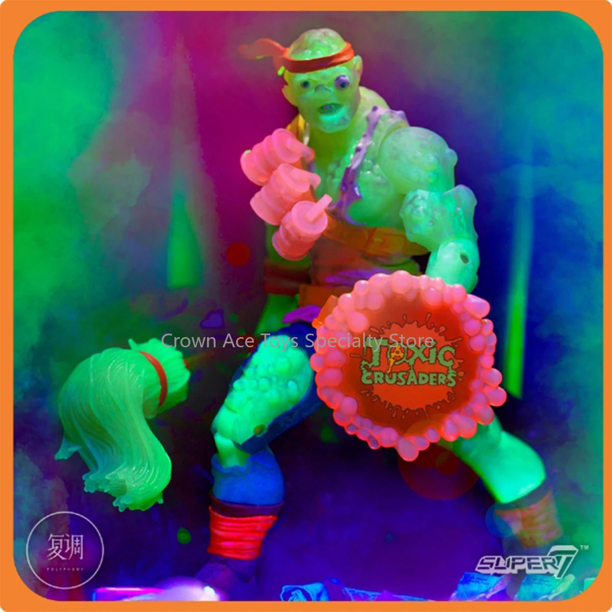 In Stock Super7 Toxic Crusaders Toxic Avenger Figure Hanging Card 3.75in Premium Collectible Action Figure Trendy Desktop Toys