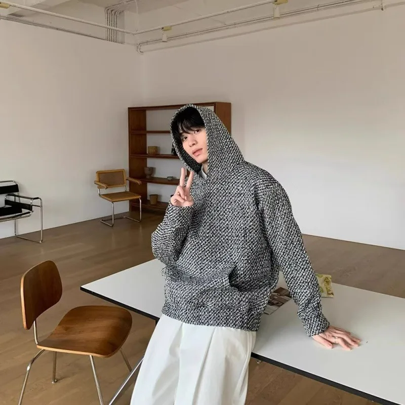 

2025 New Korean Fashion Men's Hoodie Pullover Coat Autumn Winter Casual Loose Hoodie Sweatshirt for Men Streetwear Y2k Clothing