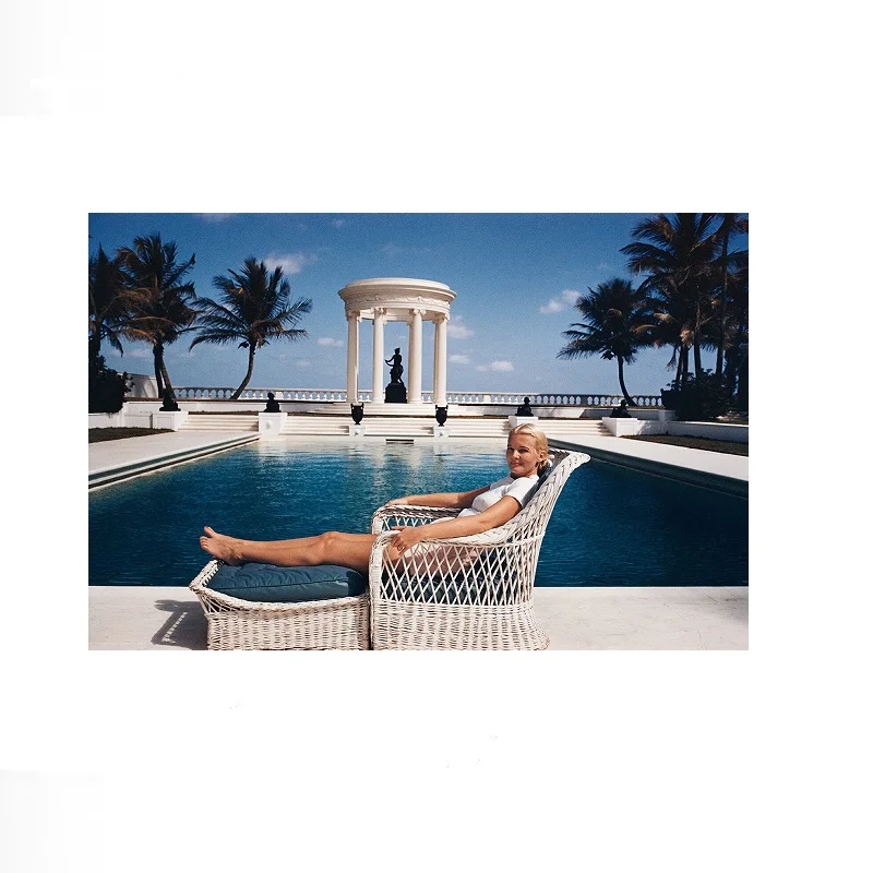 Slim Aarons 'CZ's House', Print Art Canvas Poster, Living Room, Home Wall Decor Picture