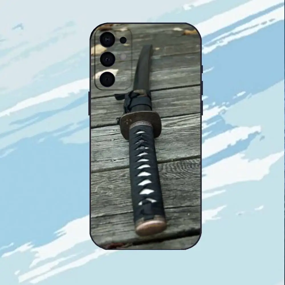 Katana  Phone Case For Samsung S25,S24,S23,S22,S21,S20,Plus,Soft Black Shell