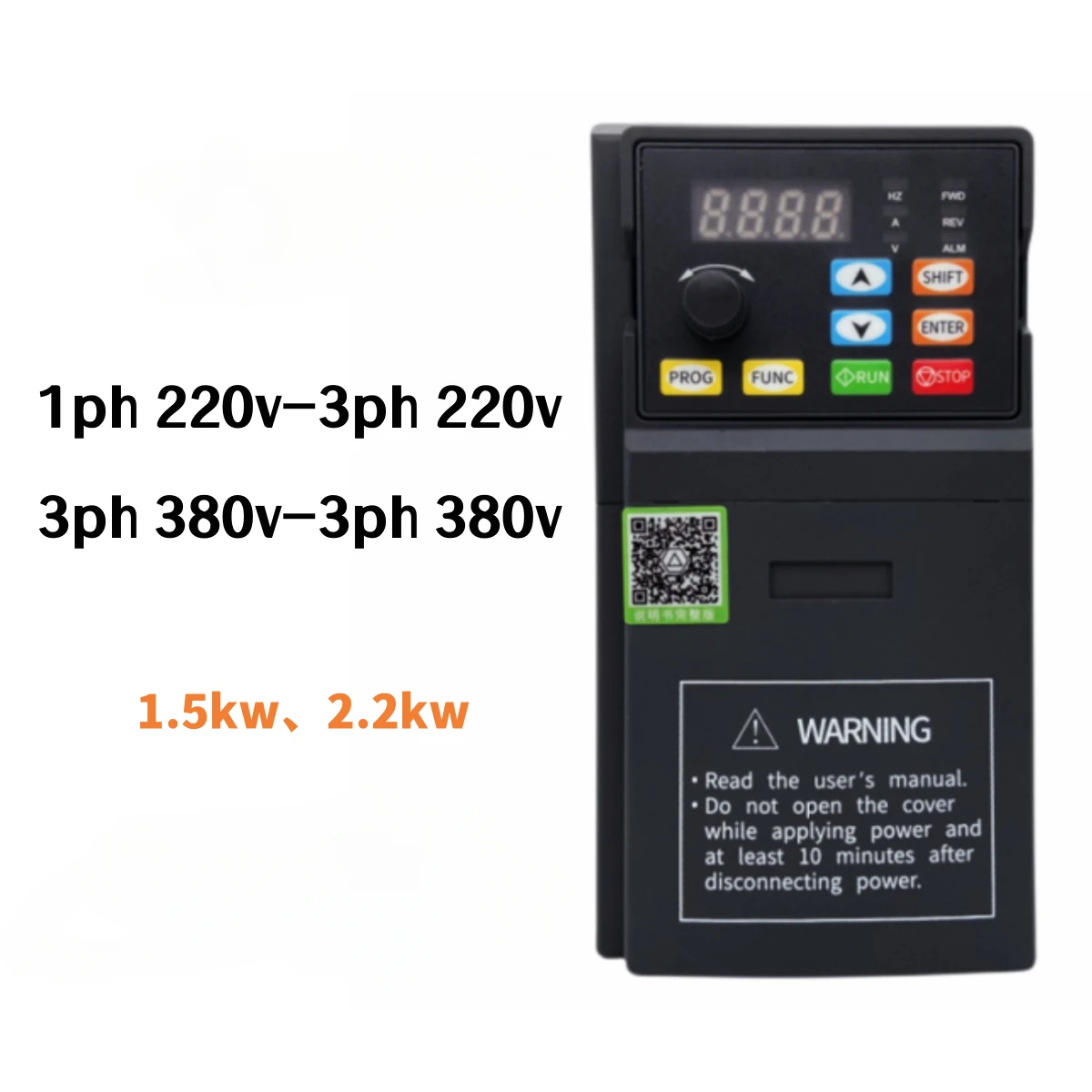 VFD Inverter 0.75KW1.5KW2.2KW Frequency Inverter 1P 3P 220V 380V Output Frequency Converter Variable Frequency Drive SUSWE