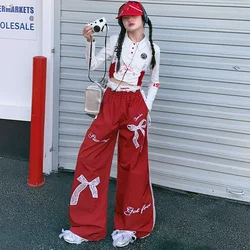 Teenage Girls Clothes Set Design Short Suit Jacket+Customized Ripped wide leg pants 2pcs Junior Kids Suit Child Outfits 5-14Y