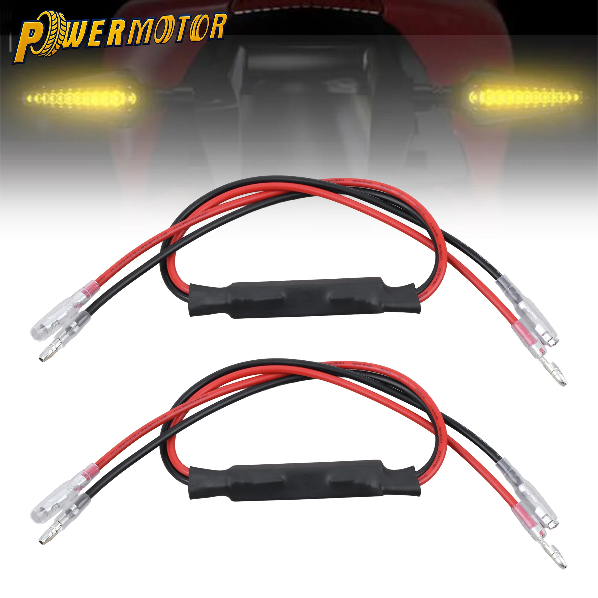 

12V Motorcycle LED Turn Signal Resistor Adapter Universal Flasher Indicator Load Resistors Not Flash or Fast Flash Repair Tool