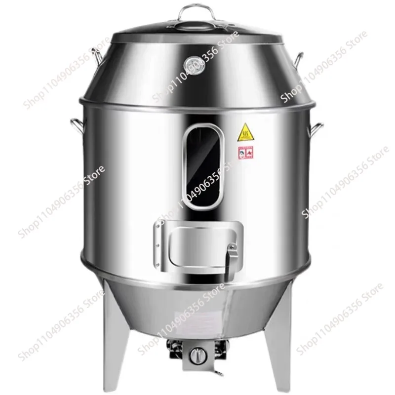 for  Commercial gas charcoal roast chicken stove Roast goose stove Double-layer thickened stainless steel crispy por