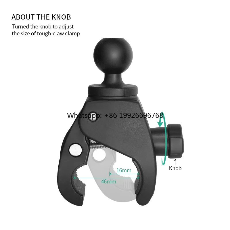 

Motorcycle Bicycle Rail Mount Clamp with 360 Degree Ball Mount Clip for Gopro Hero 12 11 10 9 8 for Phone Action camer manufactu