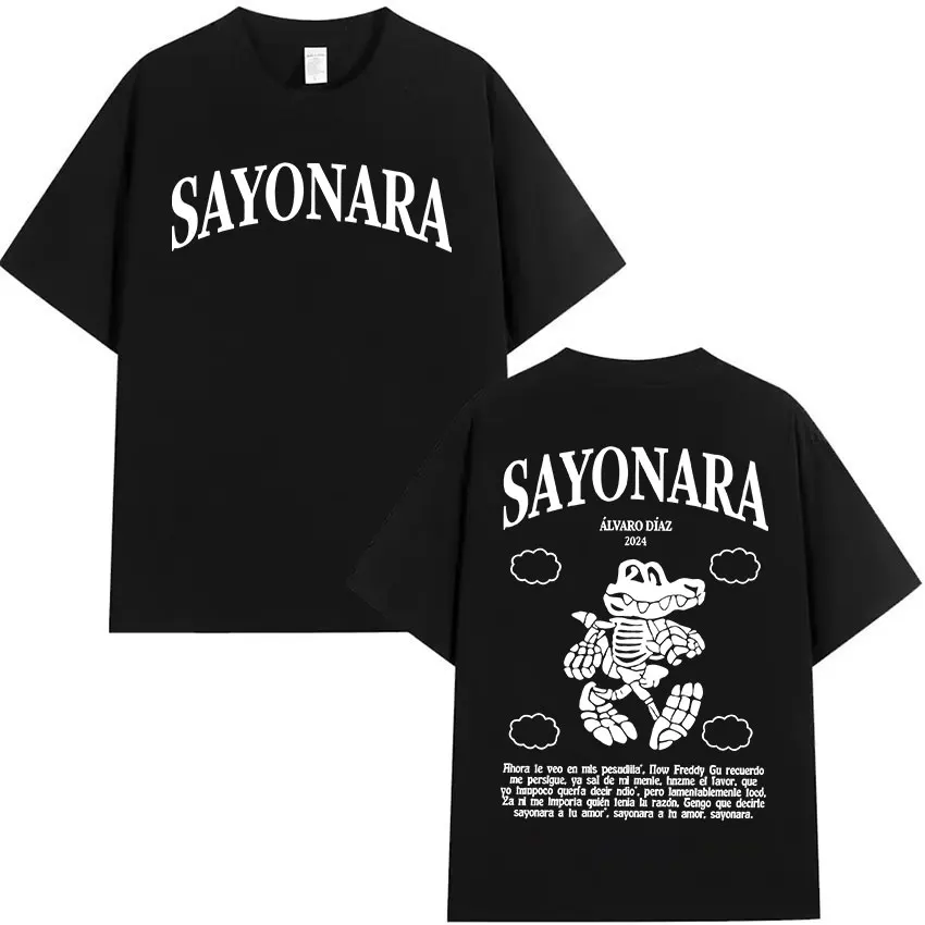Camisetas del Álbum Sayonara Tour 2026 de Alvaro Diaz, Camisetas de Moda para Hombre y Mujer, Camiseta de Manga Corta Oversize, Estilo Hip Hop, Camisetas en Oferta, Ropa Urbana