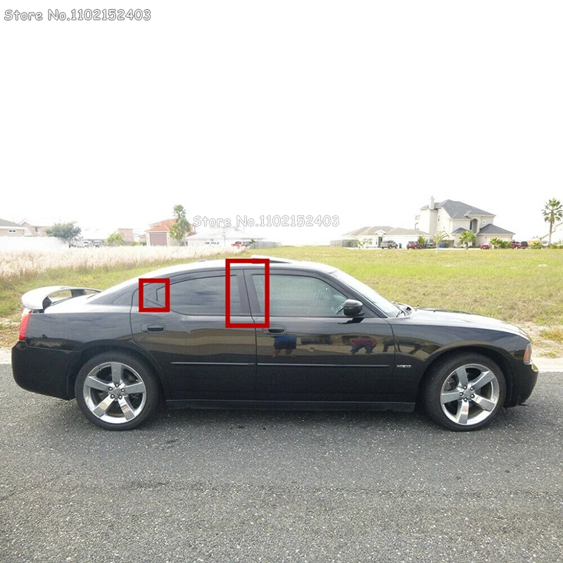 Gloss Black Car Window Pillar Posts Door Trim Stickers Cover for Dodge Charger 2006 2007 2008 2009 2010 Auto Styling Accessories