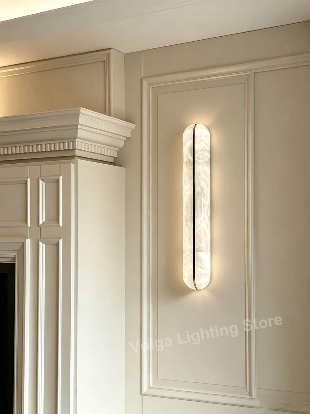 Black Brass Natural Marble Lampshade Wall Decor Lights, High-end Alabaster Wall Lamp for Hallway Bathroom Living Room