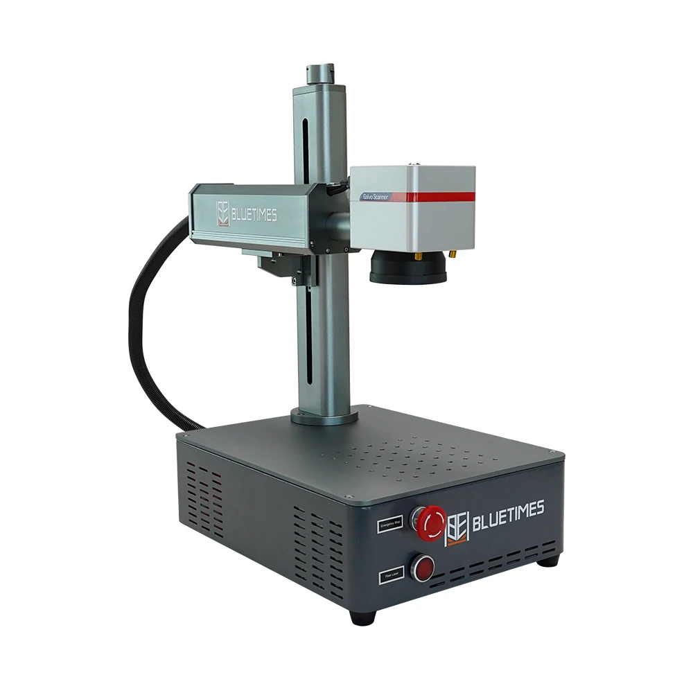 Bluetimes Fiber Laser Marking Machine 20W 30W 60W  JPT Mopa Metal Laser Engraver for Jewelry Stainless Steel Nameplate Marking