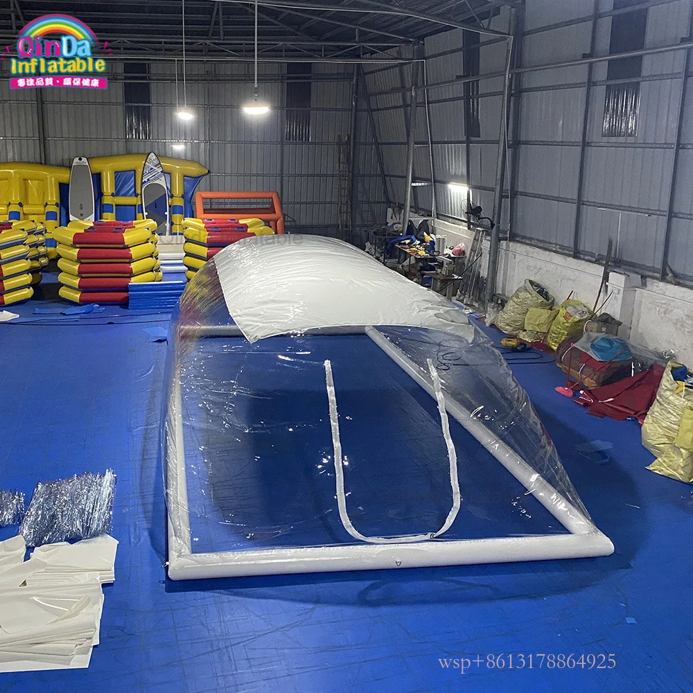 

Customized Shape Inflatable Swimming Pool Cover Tent New Inflatable Pool Dome Tent For Family