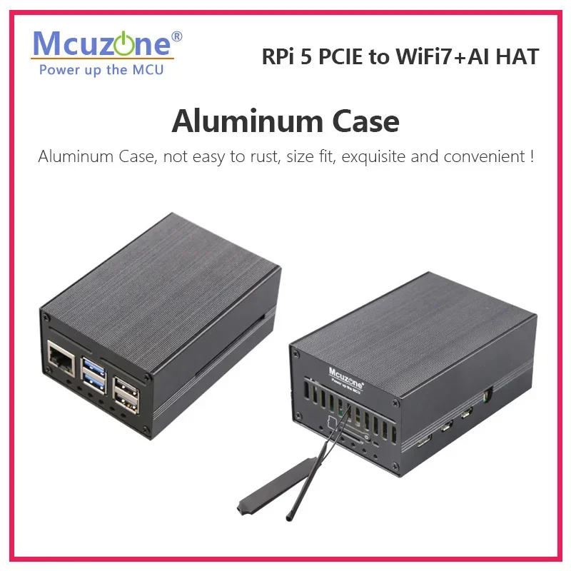 MPWAI, Raspberry Pi 5 PCIE a WiFi7+AI HAT, AI para RPi5 (Hailo-8), WiFi7 (BE200), compatible con sistema operativo RPi