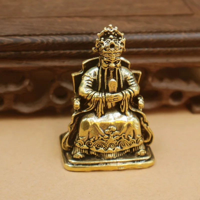 Brass Lords of Buddha Statue Ornament Five-Table Mountain Worship Guangji Dragon King God of Wealth