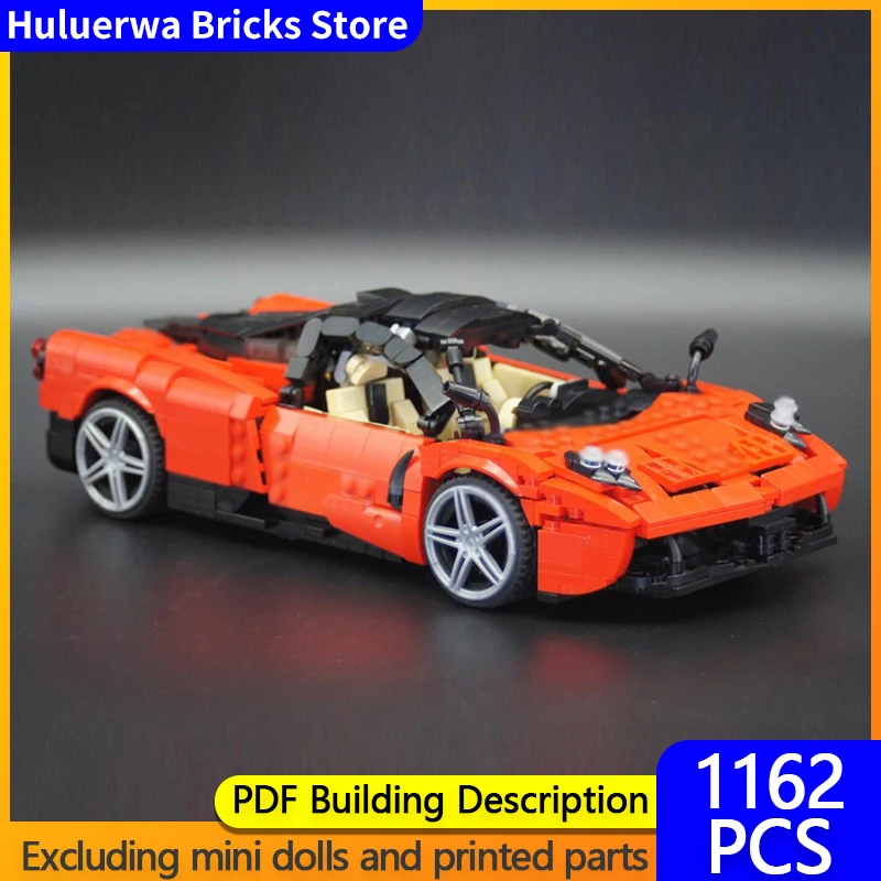

City Car Model MOC Building Bricks Huayra Series Top Tier Sports Car Modular Technology Children Holiday Gifts Assemble Toy Suit