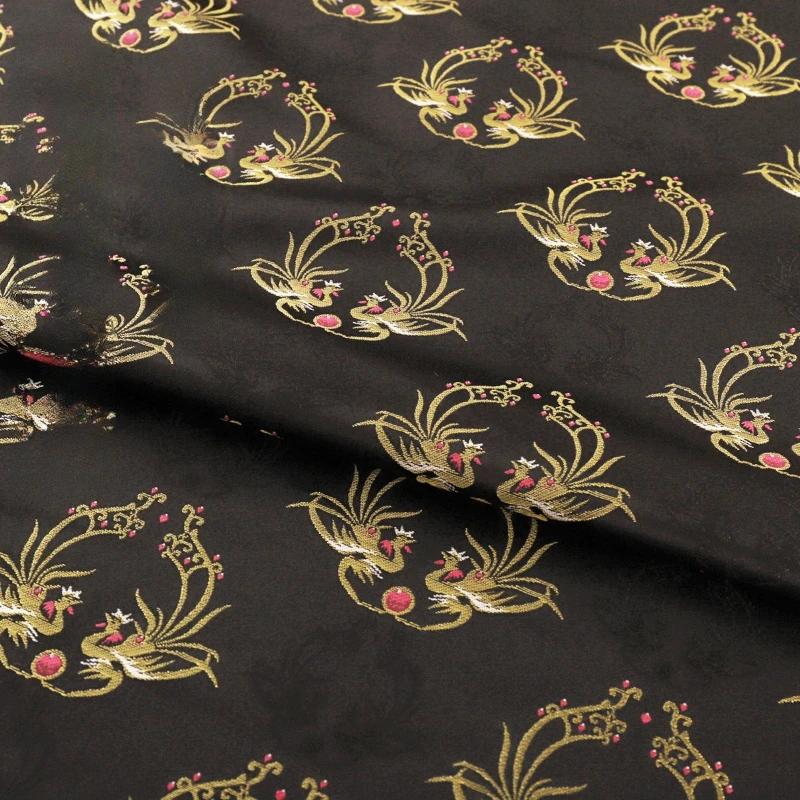

Phoenix Pattern Jacquard Song Brocade Fabric Traditional Chinese Style Outerwear Designer Clothing Material Sewing Accessories