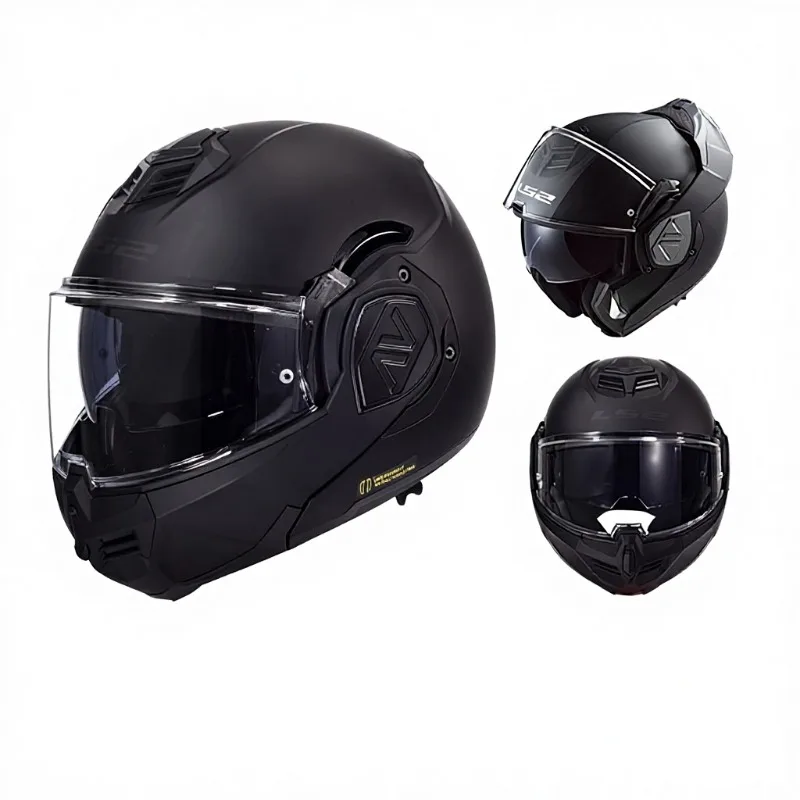 Airo LS2 FF906 Dual Visor Flip-Up Full-Face Motorcycle Helmet for Men and Women All-Season Anti-Fog ABS Material New Condition
