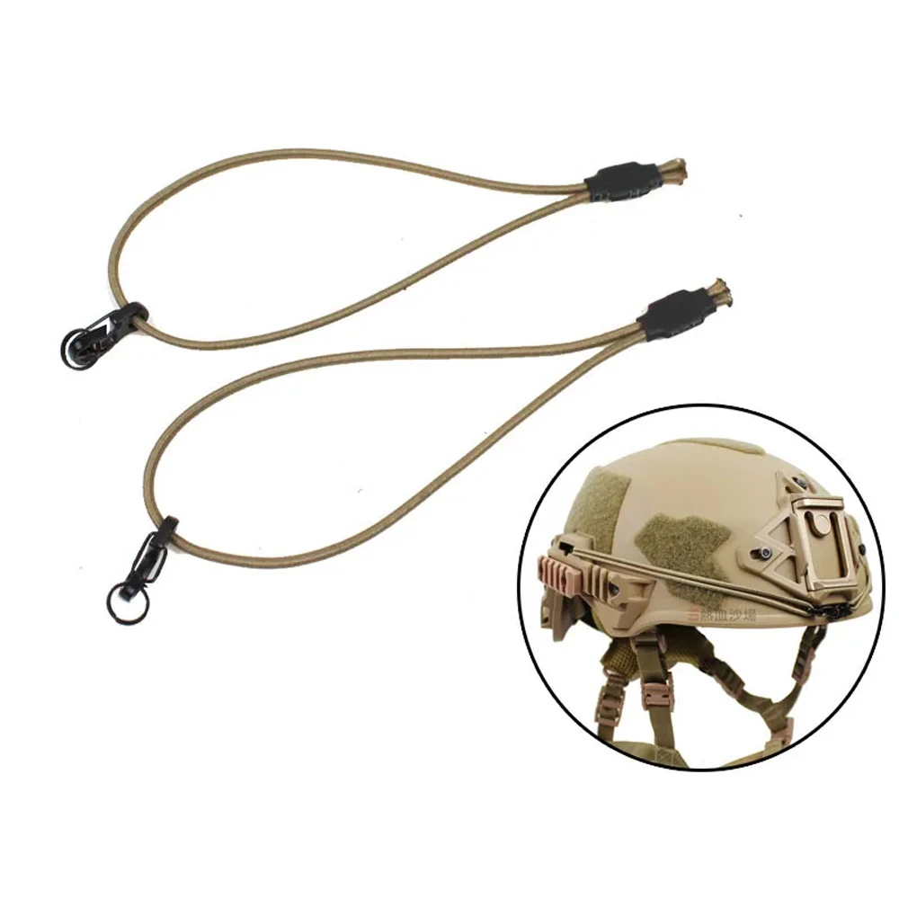 One Set Sports Wendy Helmet Night Vision Goggles Hanging Rope Fixed Elastic Rope Anti Loss Rope Metal Ring