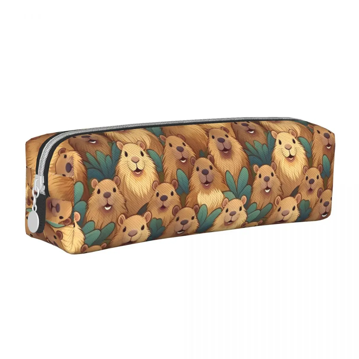 Kawaii Capybara Pattern Pencil Case Pen Box Bag Girls Boys Big Capacity Students School Cosmetic Pencilcases