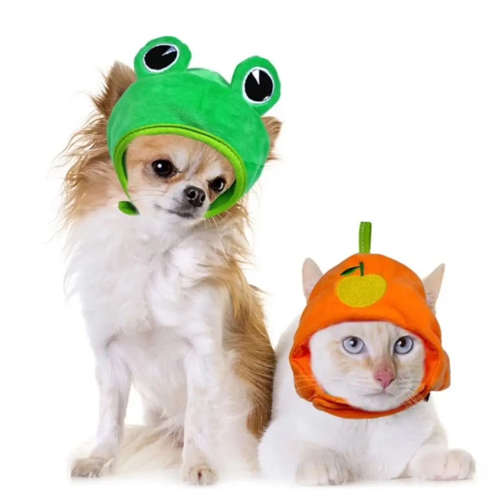 Cute Animal Shape Cat Frog Hat Soft Breathable Dog Crab Hat Plush Pet Lobster Hat Photo Prop