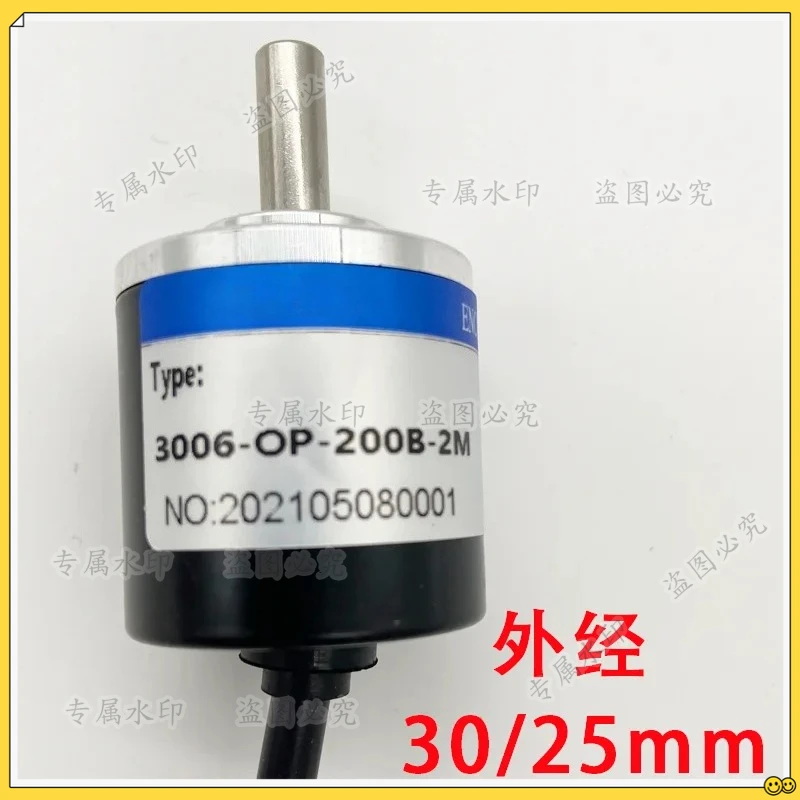 MINI incremental rotary encoder outer diameter 30mm 25mm shaft diameter 6mm AB two-phase photoelectric encoder 100 200 360 1000P