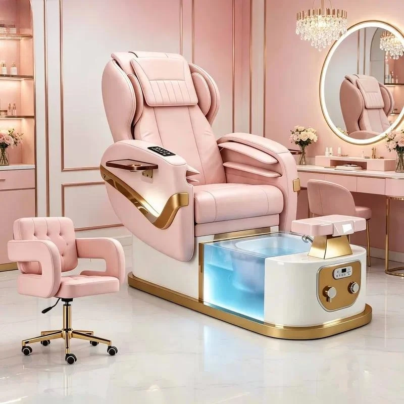 Modern Pedicure Chair Manicure Table Set Commercial Salon Furniture Multi Function Reclining Nail Station Beauty Equipment