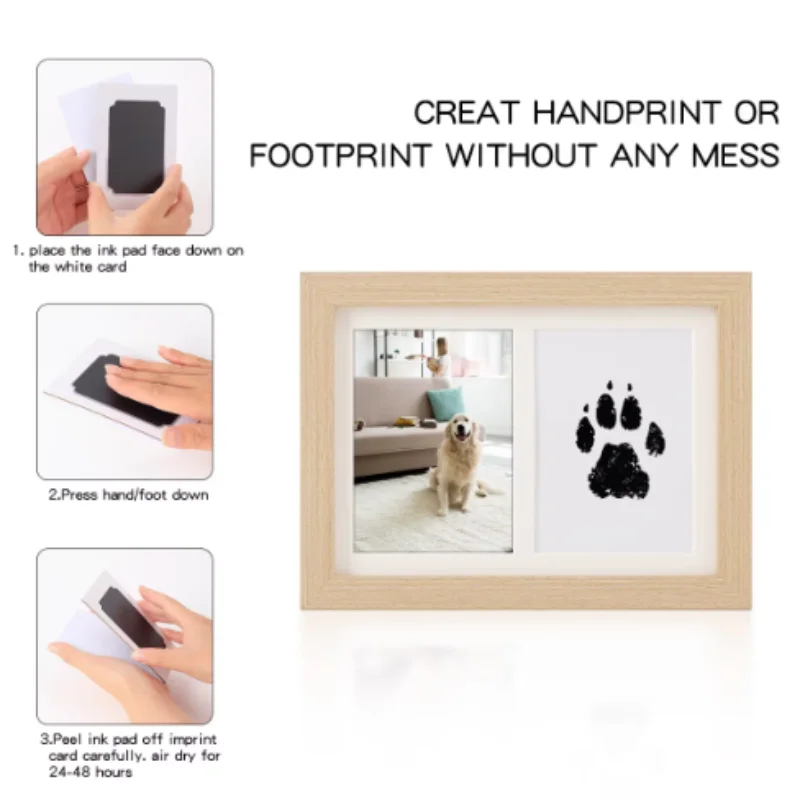 Katze Hund Pfotenabdruck Tintenset Pad Baby Fußabdrücke Neugeborene Dusche Handabdruck Einfach Diy Clean Touch Tintenlos Sicher Ungiftig Haustier Souvenir – Detail 16