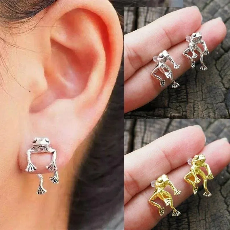 1set New Retro Frog Earring Accessories With Exaggerated Personality Earrings Wholesale cross-border Exclusive Customization