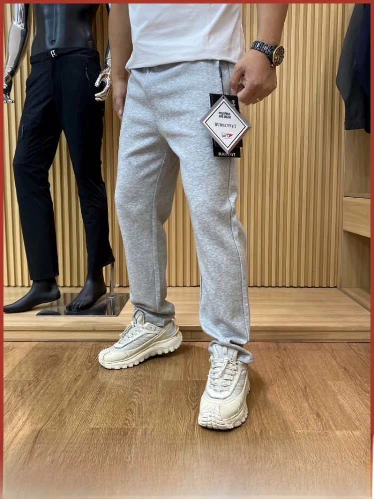 سراويل رياضية كاجوال للرجال ساق مستقيمة قابلة للتنفس في الهواء الطلق للخريف والشتاء مزيج من القطن والبوليستر خصر مرن مريح #1