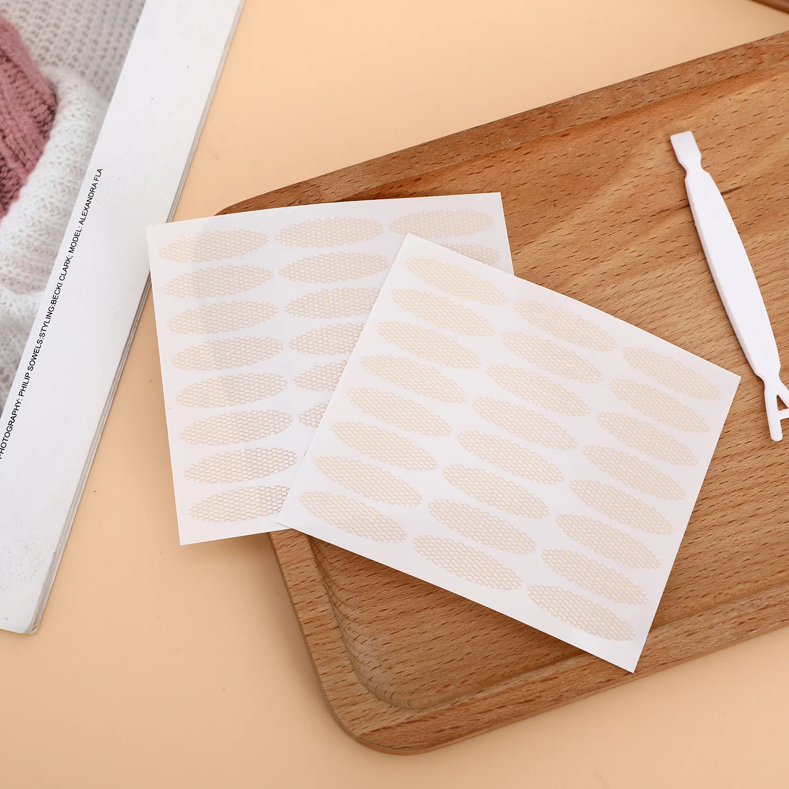 Bande de paupière en dentelle pour les yeux à capuche, 240 pièces, bandes de levage invisibles à Double paupière, outil de maquillage léger et durable pour les yeux