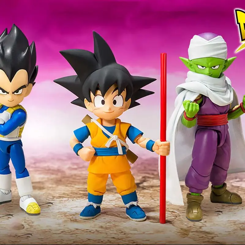 New 100%Original Bandai Dragon Ball S.H.Figuarts Shf Piccolo Vegeta Son Goku Mini Daima Anime Action Figure Model Collection Toy