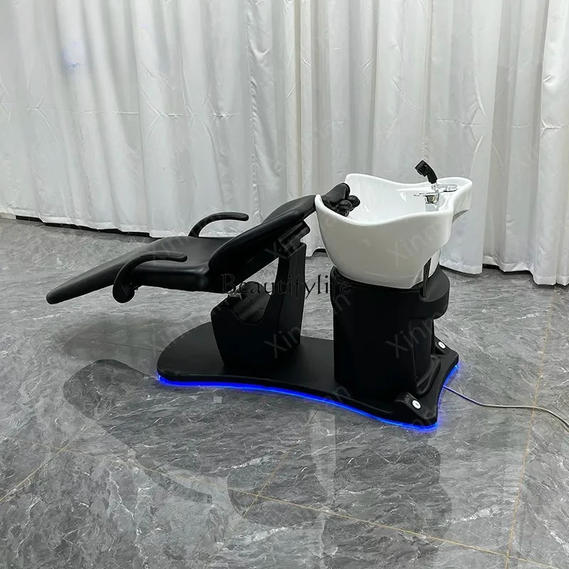 **Shampoo bed Ceramic deep basin Hair salon Electric lifting Rotatable Japanese flushing bed