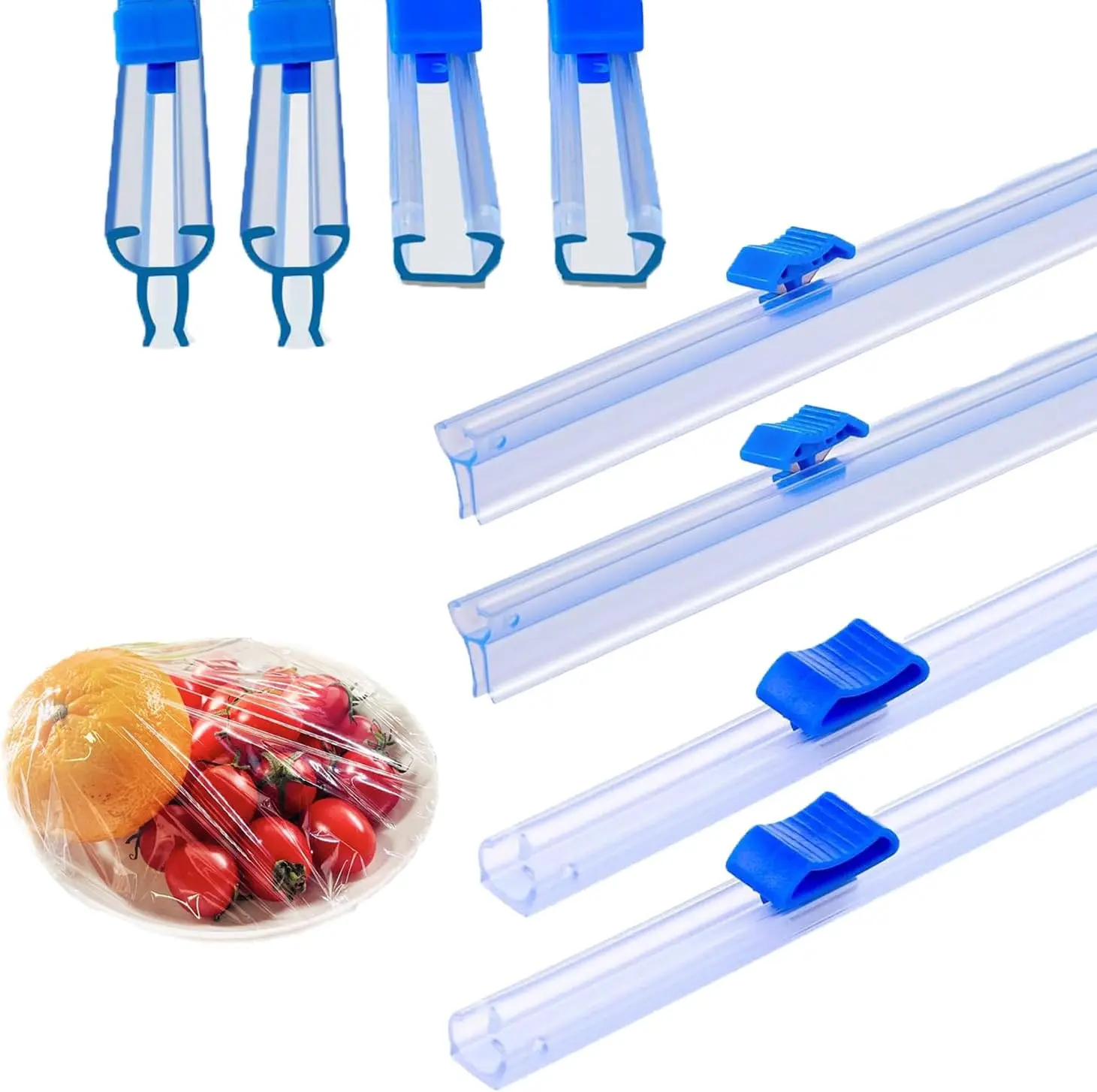 Grhuct 2Pcs Plastic Wrap Dispensers and Foil Film Cutter Food Cling Film Cutter Stretch Tite Plastic Wrap Dispenser with Cutting