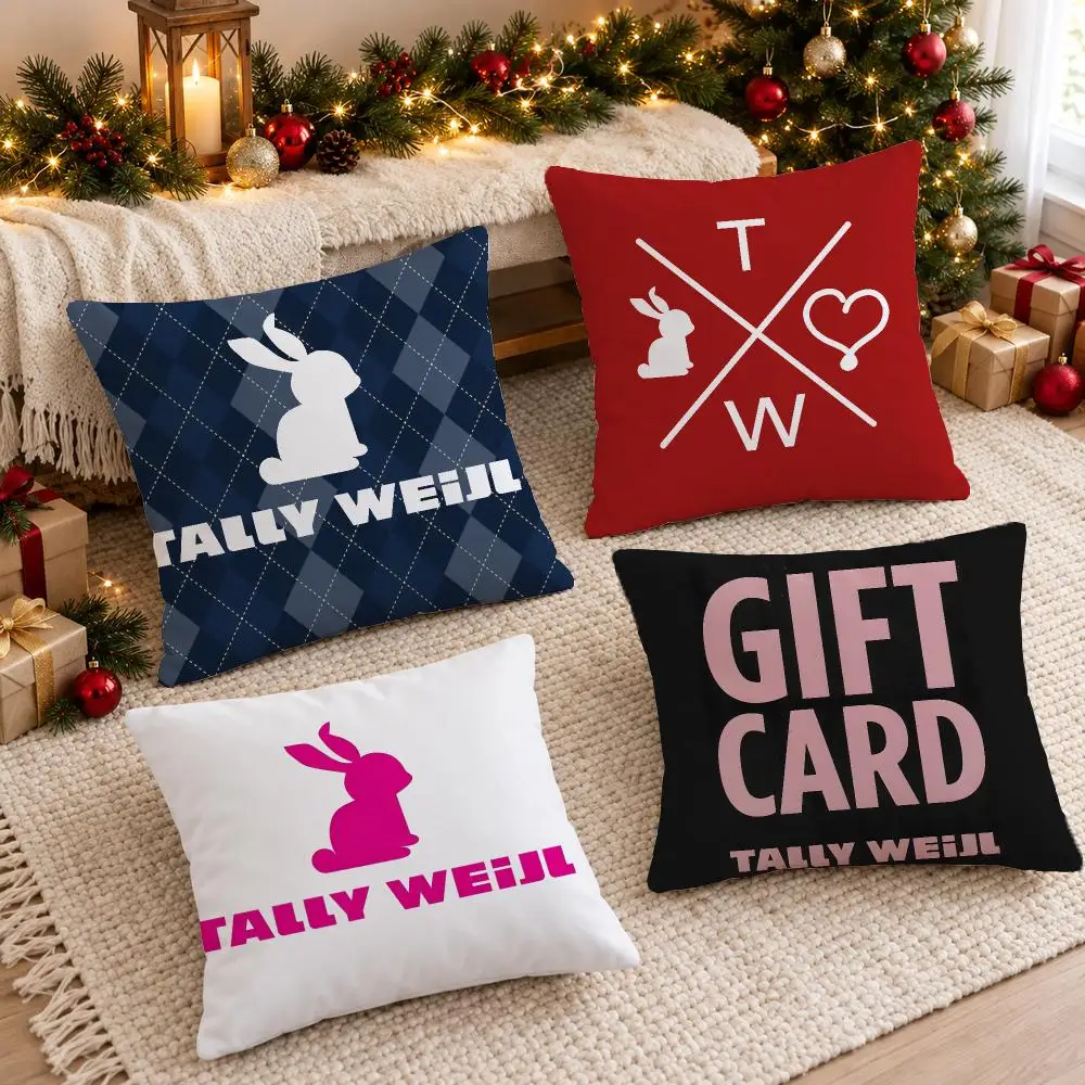 Fashion Youthful Trendy Tally Weijl Cushion Cover Sofa Living Room Home Decor Invisible Zipper Anti-dustmite Shell