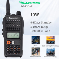 Quansheng-TG-K10AT Radio Commutator, 10W Walkie Talkie, 10 km, UHF400-470MHz, VHF, Two-way Radio