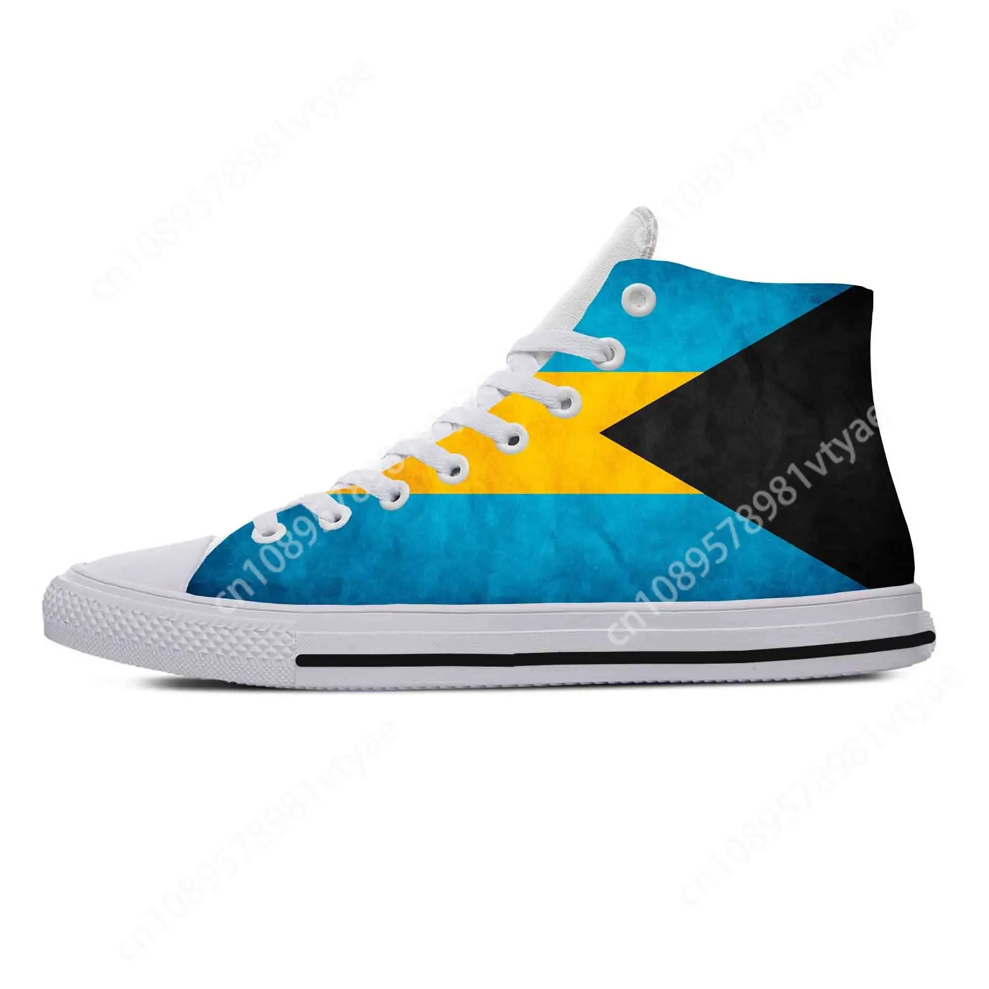 

Hot Bahamas Bahamian Flag Patriotic Pride Fashion Casual Cloth Shoes High Top Comfortable Breathable 3D Print Men Women Sneakers