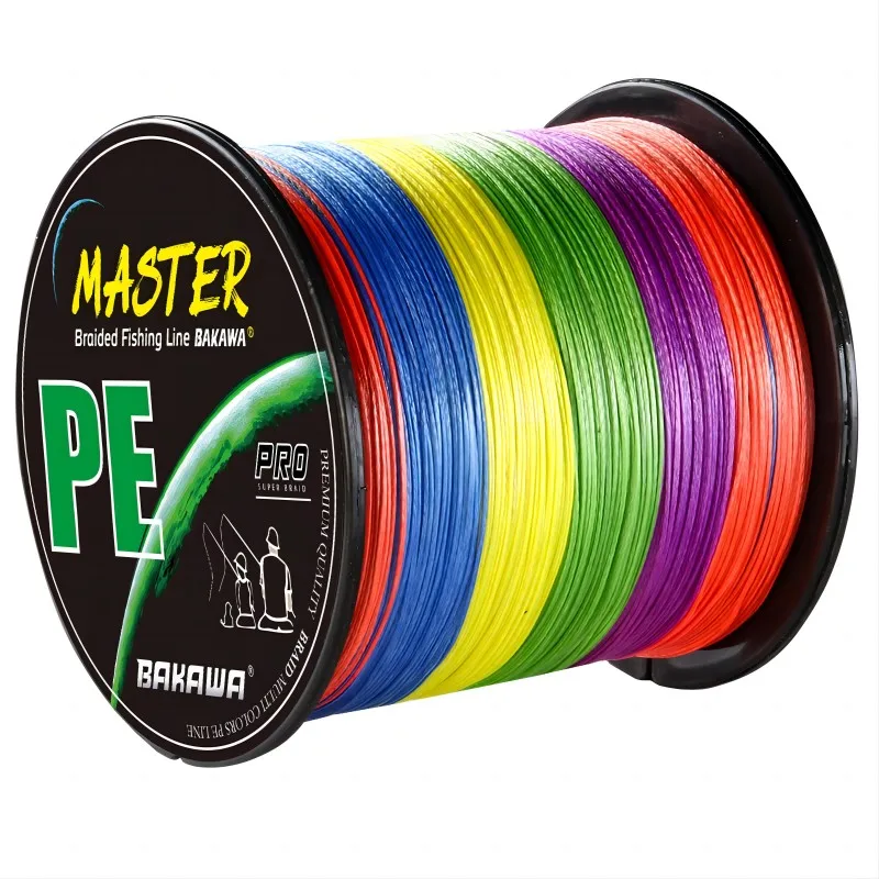 BAKAWA X8 300M 500M 1000M 22-90LB PE Braided  Wire Multifilament Strong Japan Fishing lines Freshwater Applicable pesca