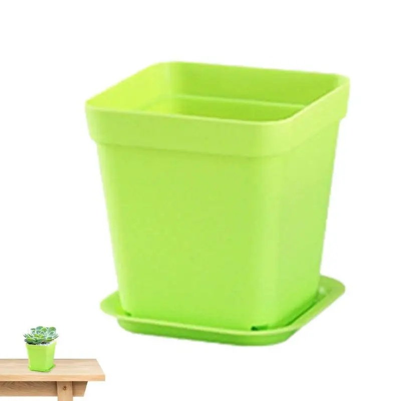 Square Seedling Pot Drainage Garden Flower Plant Pots Seedling Nursery Pots For Garden Home Office Balcony Decor