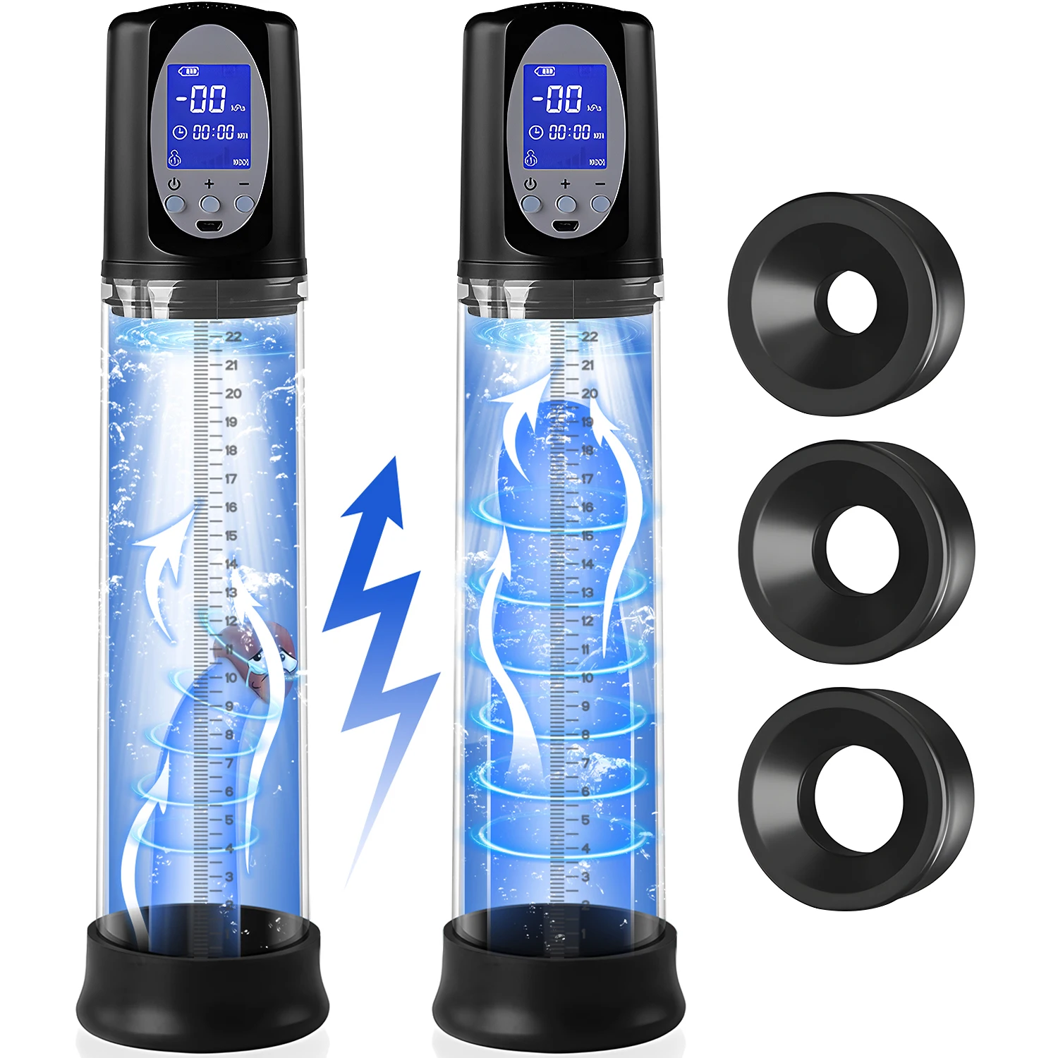 Electric Vacuum Penis Pump 4 Sucking Modes LED Display Rechargeable Cock Training Penis Extension Men's Sex Toy Penis Extender