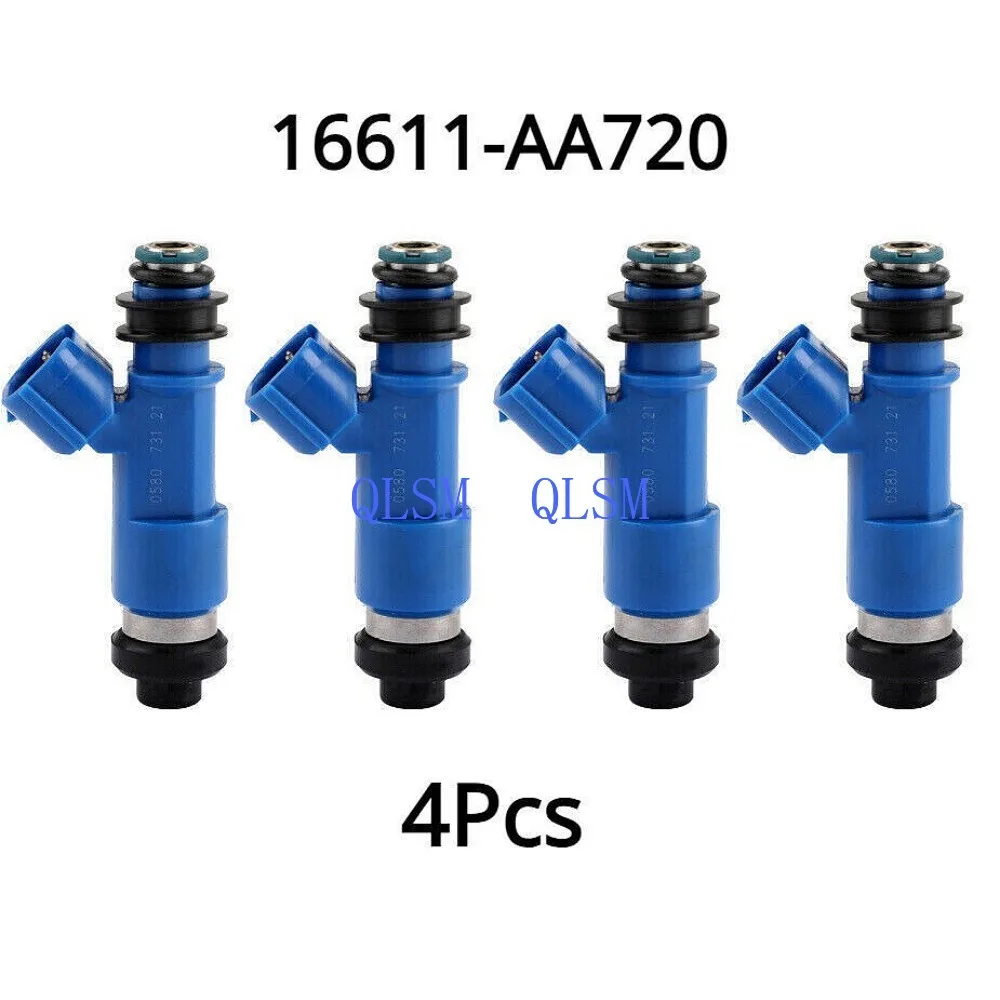 

4pcs Fuel Injectors 16611AA720 BLUE for Subaru Impreza WRX Forester EJ25 16611-AA720 Premium Car Accessories