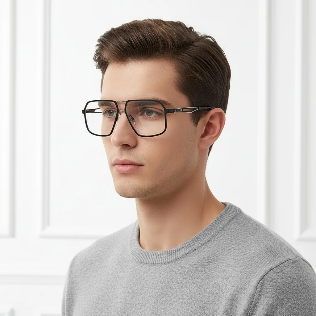 

Модные и универсальные оправы для солнцезащитных очков в стиле пилот - незаменимы для коррекции формы круглого лица Car Glasses6001