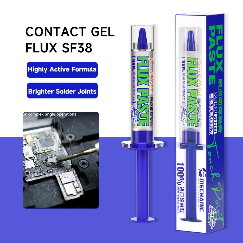 Pasta lutownicza MECHANIC SF38 Nano Flux do napraw elektroniki PCB, układów scalonych, telefonów komórkowych, chipów CPU, LED, BGA, wysokiej jakości narzędzie do lutowania Tracky