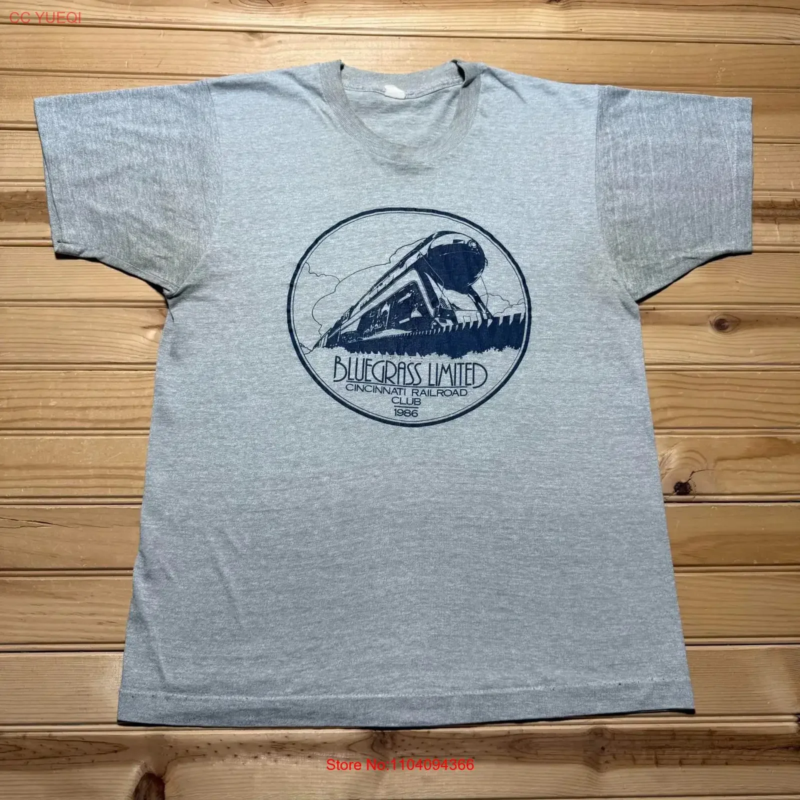 Vintage 80s 1986 Bluegrass Limited Cincinnati Railroad Club T Shirt Size Medium vintage Washed Stylish Versatile streetwear