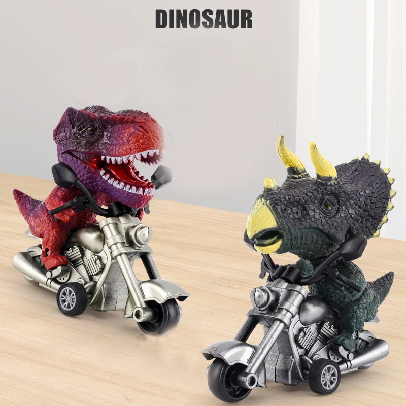 Dinosaur Motorcycle Toy Simulation Motorcycle Funny Triceratops Model Children Inertia Car Toys Christmas Gift