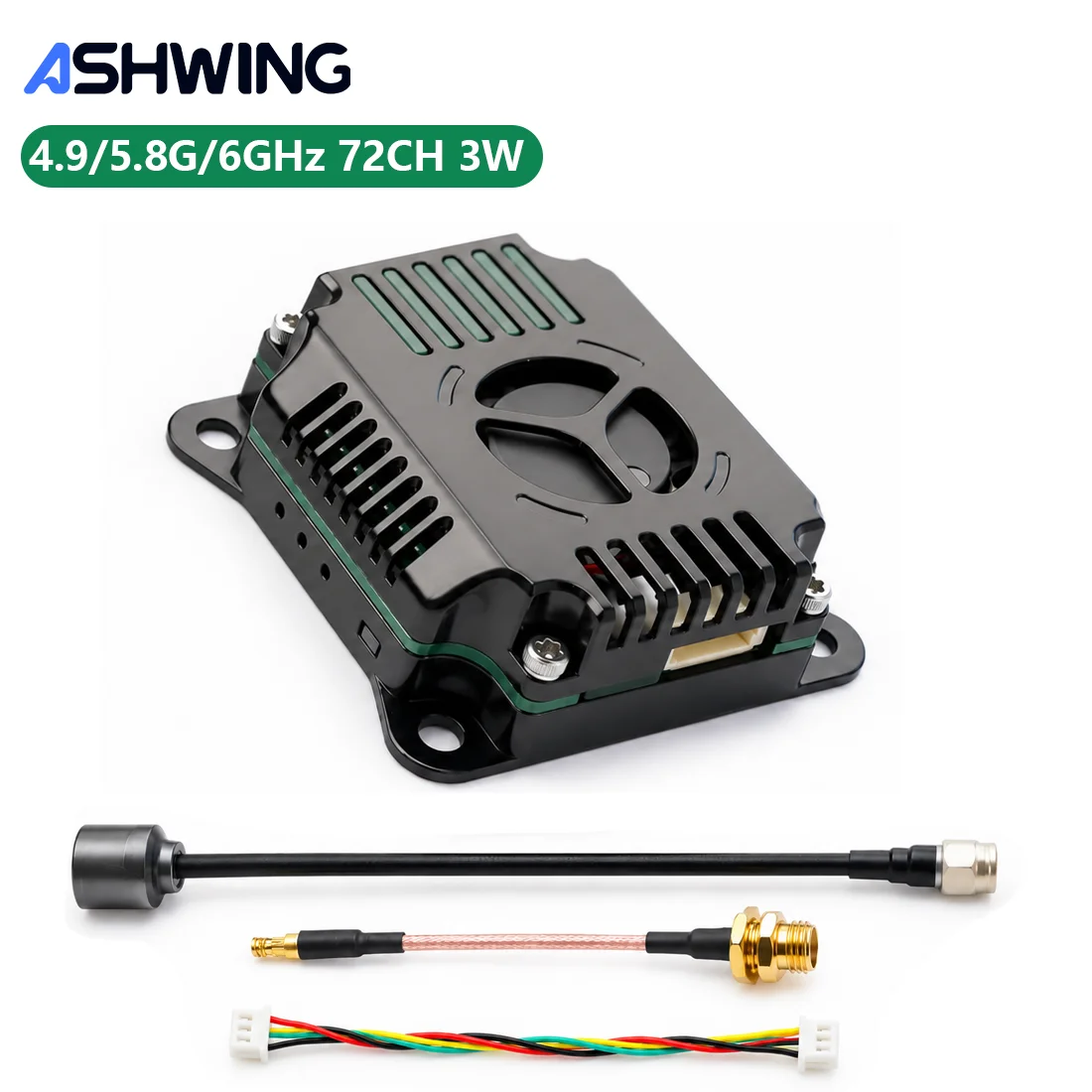 Green Demon 3W VTX 4.9G 5.8G 6.1G 72CH High Power Video Transmitter Anti Interference for FPV Racing Drone