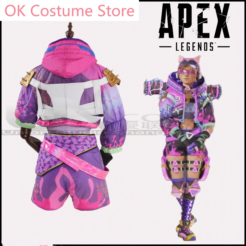 Apex Hua Sen Cute kitten Ladies cosplay costume Cos Game Anime Party Uniform Hallowen Play Role clothes Clothing New