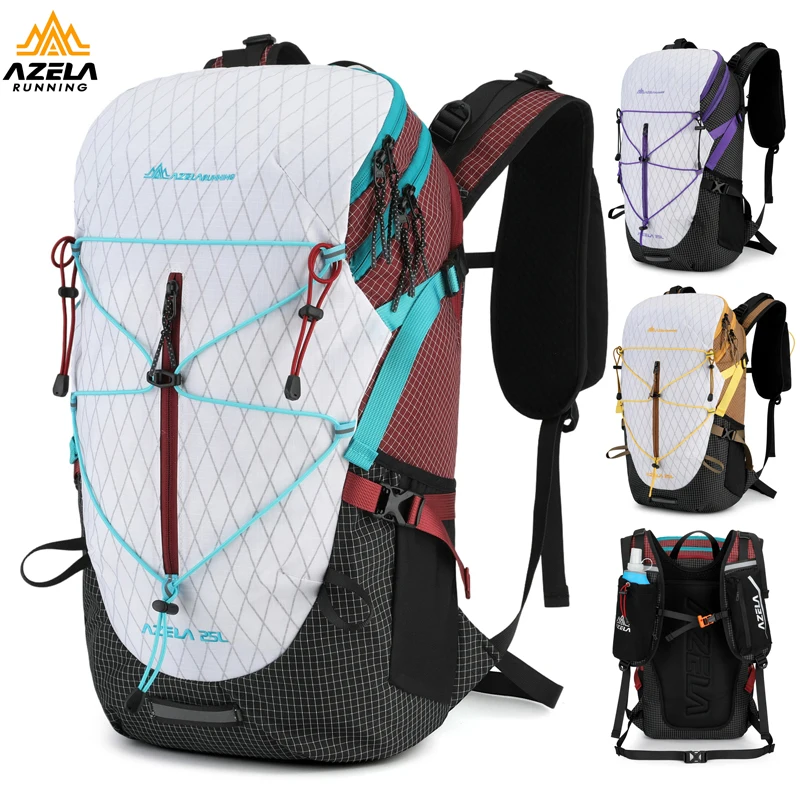 Mochila de Hiking Unissex de 25L, Grande Capacidade, Mochila Multifuncional de Nylon para Camping, Mochila de Viagem Leve e Impermeável