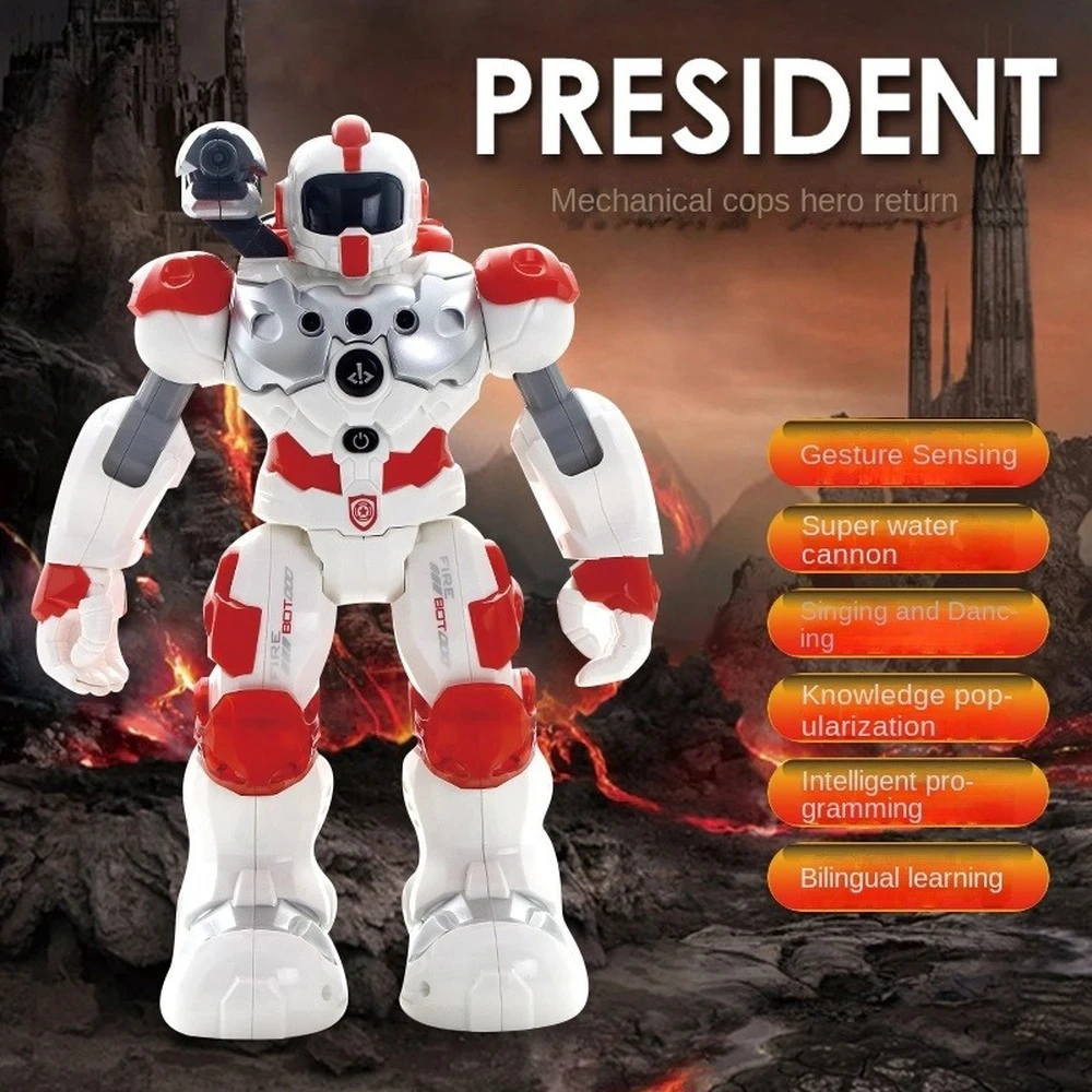 Intelligent Programming Robot Toys Rechargeable RC Robot With Music Gesture Sensing RC Robot Children Gift